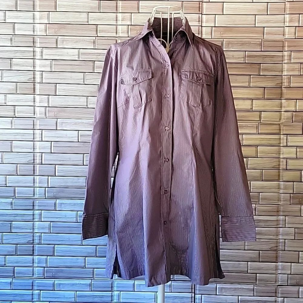 New York & Company button-down shirt - Lilac Purple Womens Size M